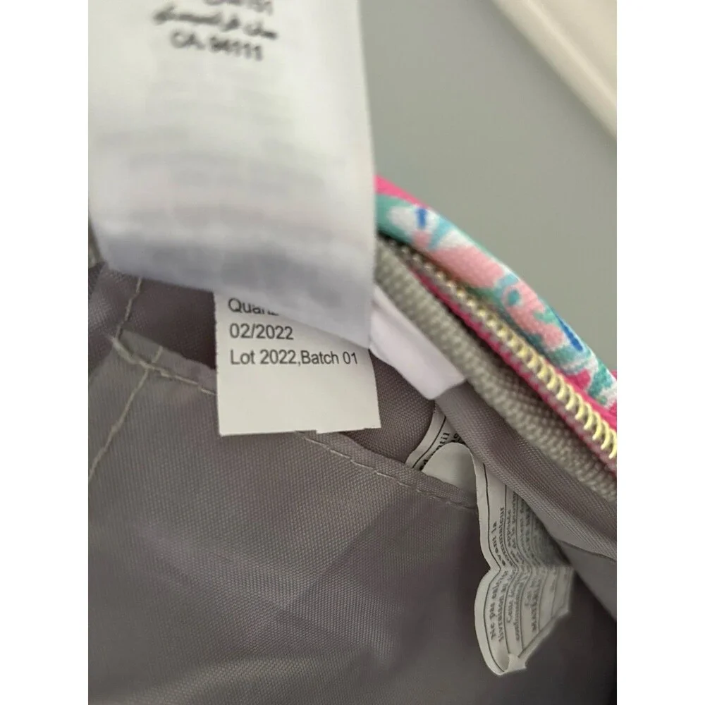 Lilly Pulitzer for Pottery Barn Mermaid Cove Print Backpack Pink Gold Zipper